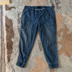 Hatch Blue Cropped Jogger Jeans